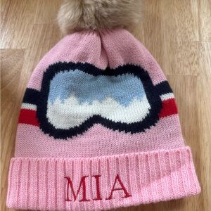 Mark & Graham brand Pink Beanie with Pom Pom